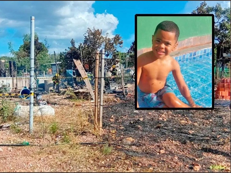 Casa pega fogo e crian�a de 5 anos morre queimada em Cuiab� 