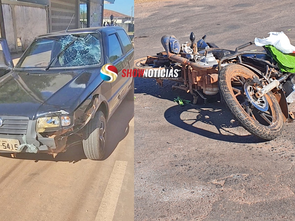 Acidente na Avenida Rio de Janeiro deixa motociclista ferido em Juara