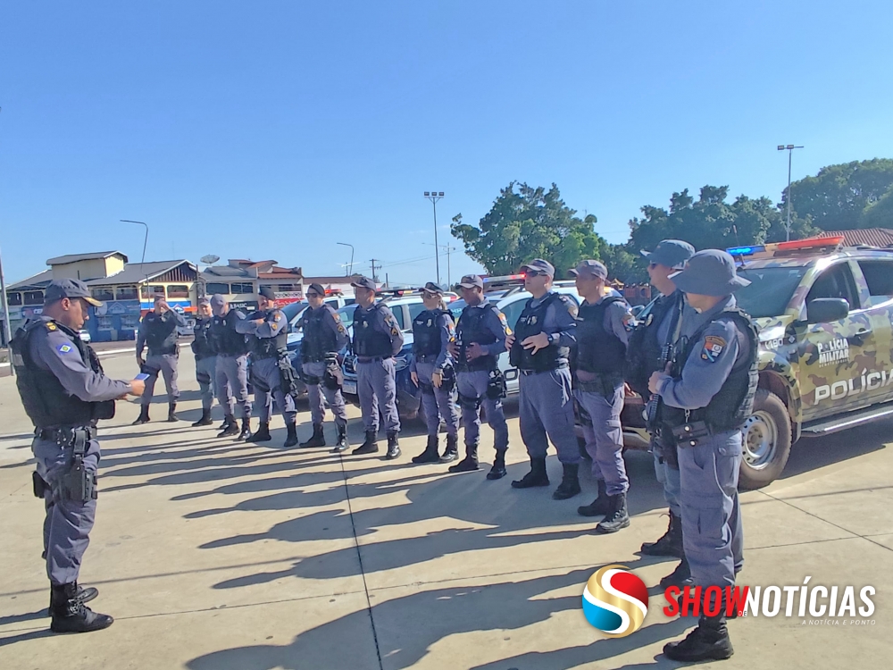 Pol�cia Militar realiza Opera��o Centro Seguro em Juara para refor�ar seguran�a nas �reas comerciais.