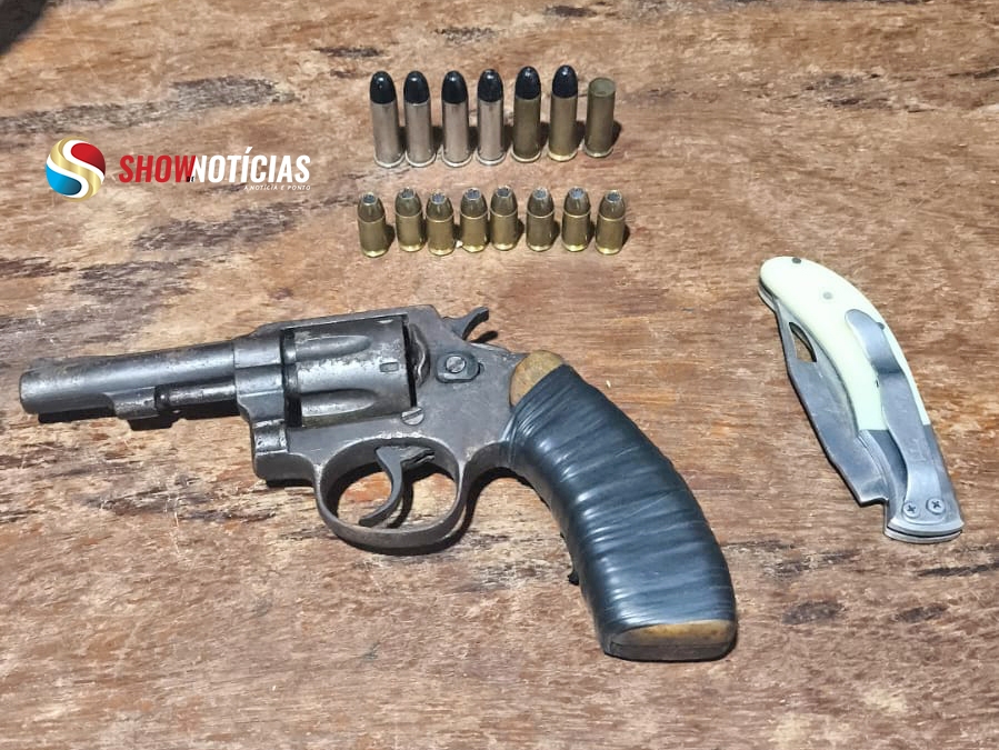 Homem � preso por posse ilegal de arma de fogo, amea�ar esposa e resistir � pris�o em Paranorte.