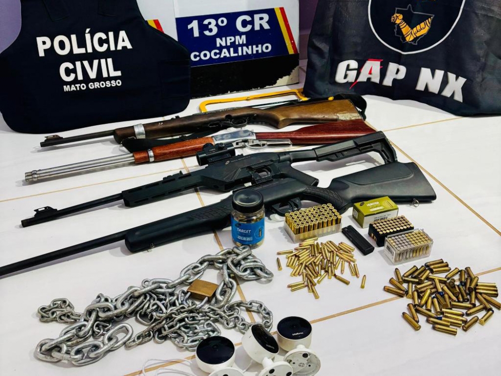 Policiais de MT frustram 57� invas�o de terras, prendem seis suspeitos e apreendem arsenal de armas