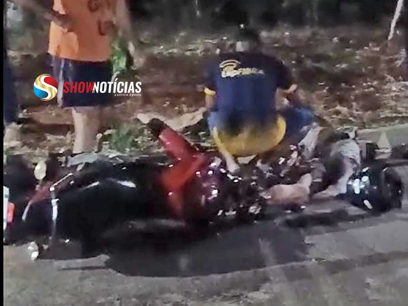 Acidente entre duas motos deixa homem ferido na cabe�a em Juara.
