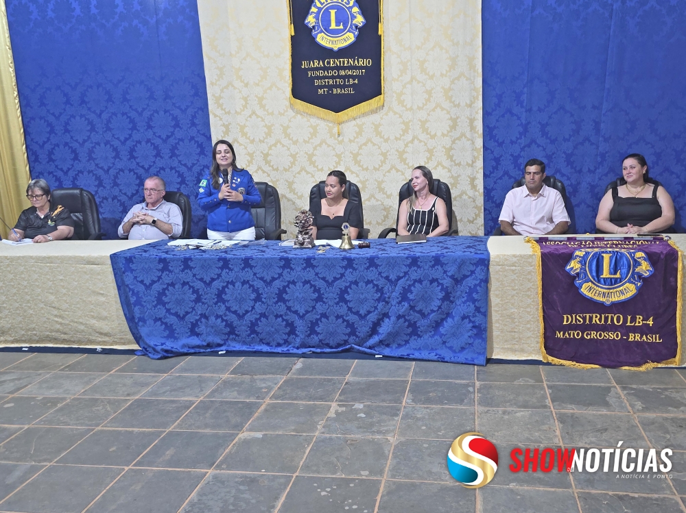 Governadora do Distrito LB4 do Lions Clube visita Juara e recebe homenagens
