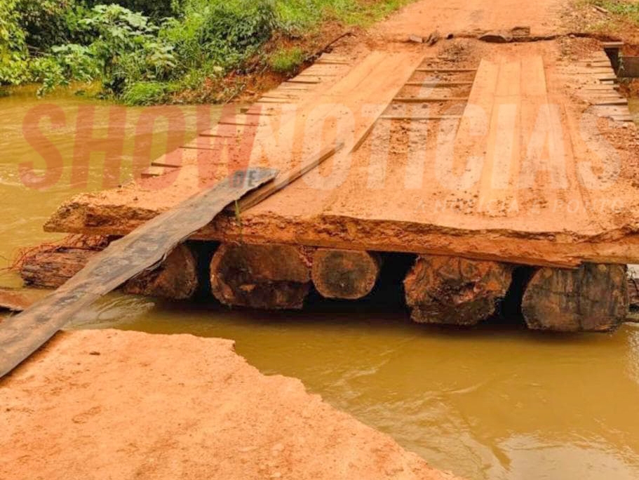 Ponte pr�xima � Fazenda M5, na MT-338, entre Juara e o Rio dos Peixes, � interditada ap�s fortes chuvas;