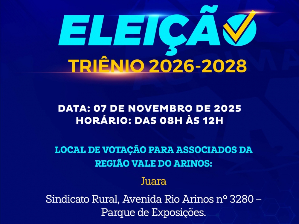 ACRIMAT convoca associados para Assembleia Geral Ordin�ria com elei��o da nova diretoria
