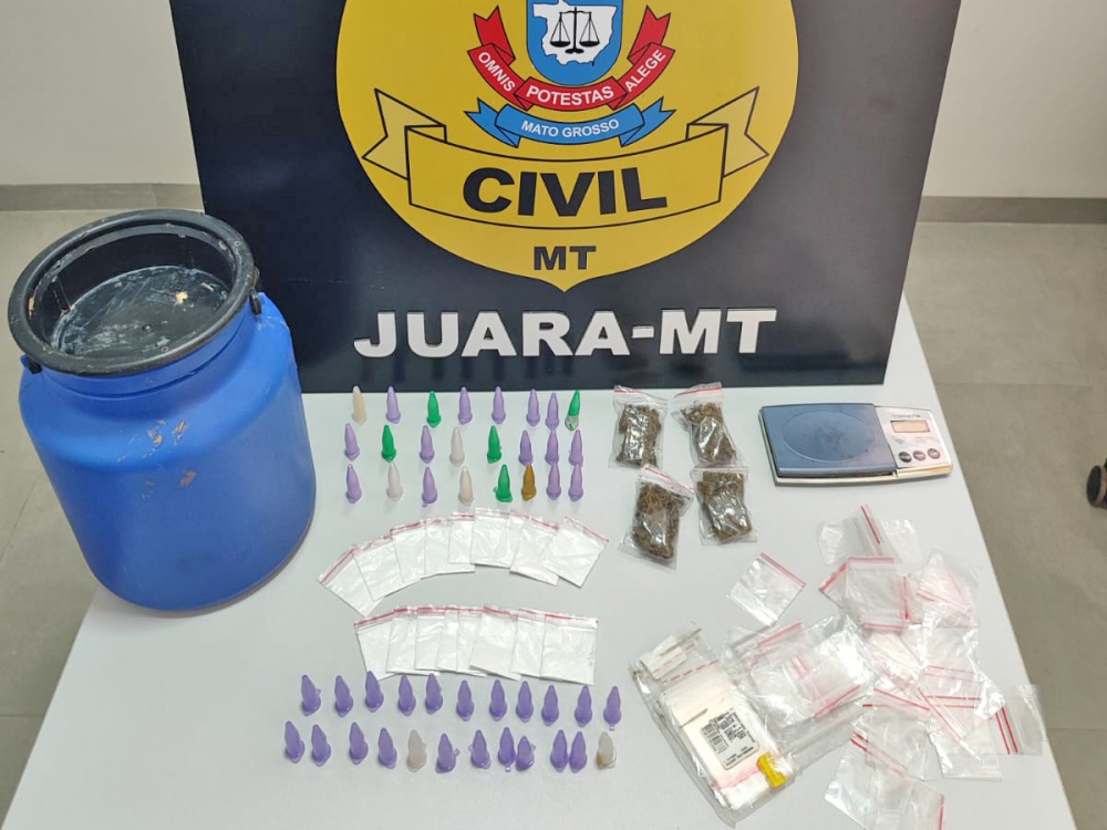  Pol�cia Civil prende jovem de 19 anos envolvida com fac��o criminosa e tr�fico de drogas em Juara