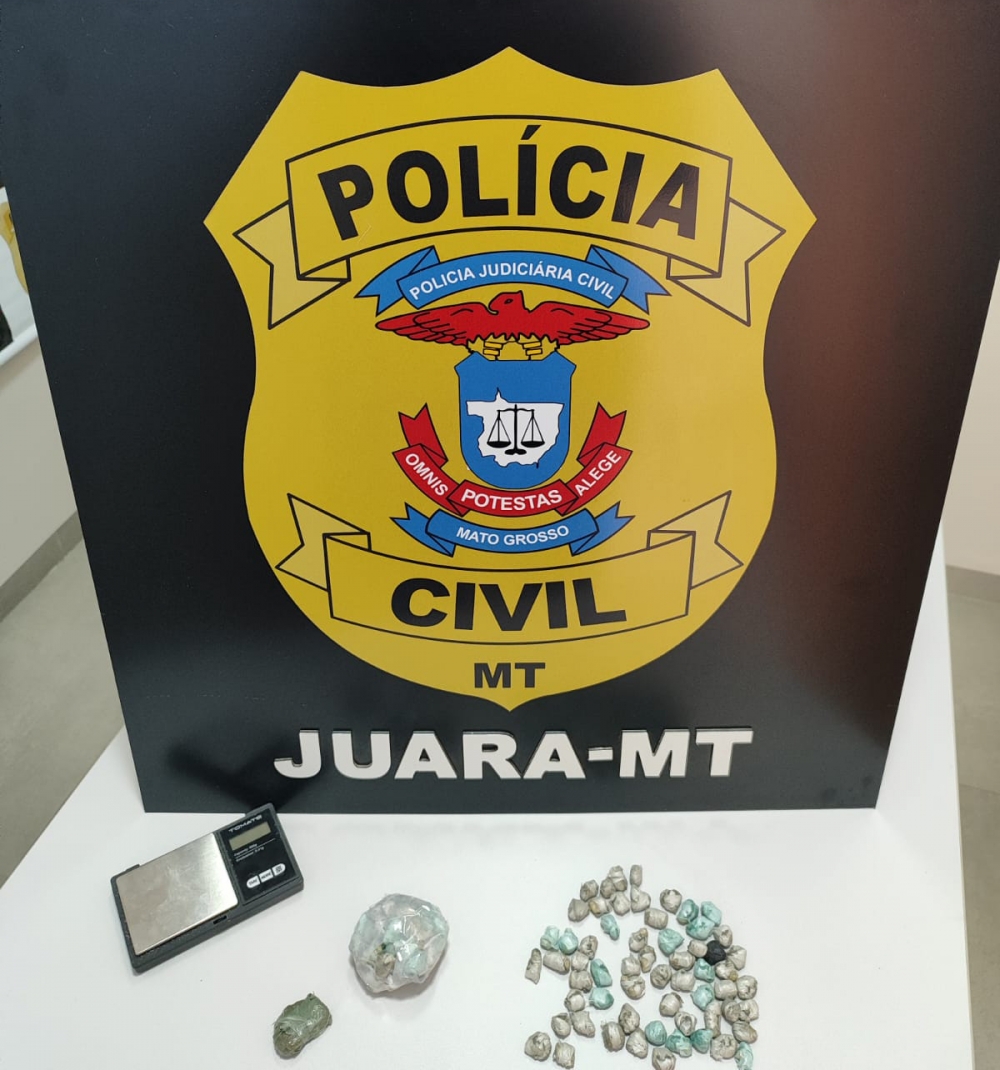 Pol�cia Civil conduz quatro pessoas por tr�fico e associa��o criminosa em Juara