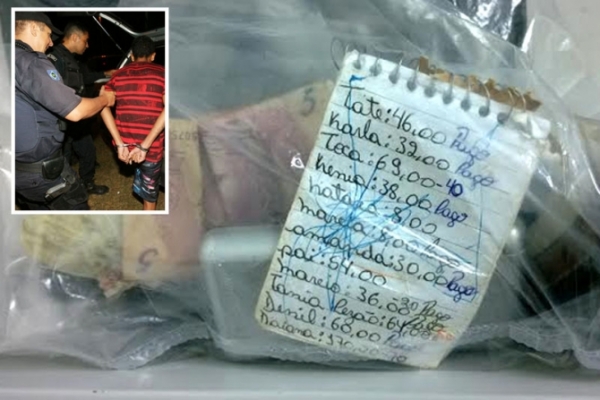 Pol�cia prende em flagrante traficante com lista de clientes