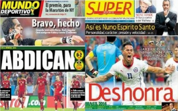 Dia seguinte: Elimina��o na Copa � tratada como 