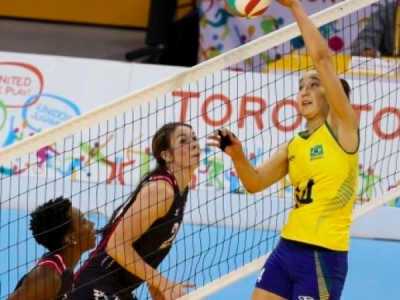 V�lei do Brasil vence e est� nas semifinais do Pan; mato-grossense tem boa atua��o