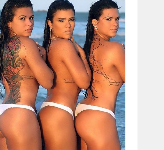 Beleza em dose tripla! Lutadora do UFC faz foto sensual ao lado das irm�s