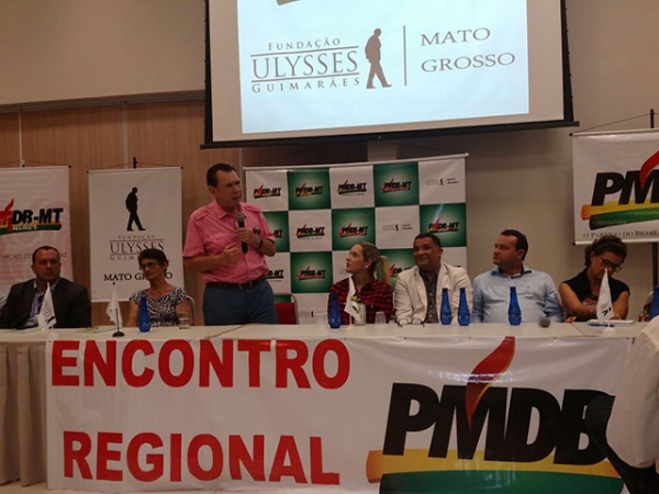 Em encontro do PMDB, Janaina Riva pede que sigla abrace toda a sua base partid�ria.