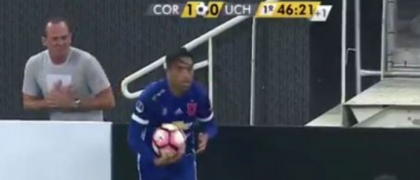 Corinthians demite gandula que simulou agress�o de chileno