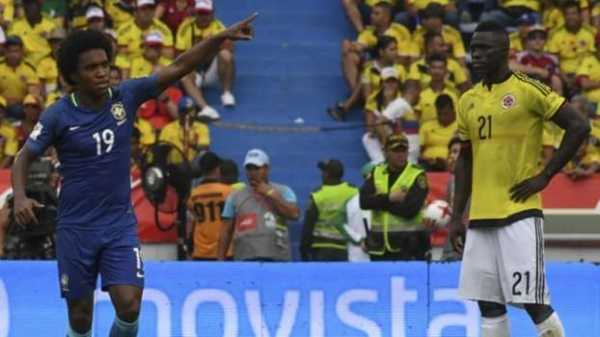 Willian faz gola�o, mas Brasil fica apenas no empate contra a Col�mbia