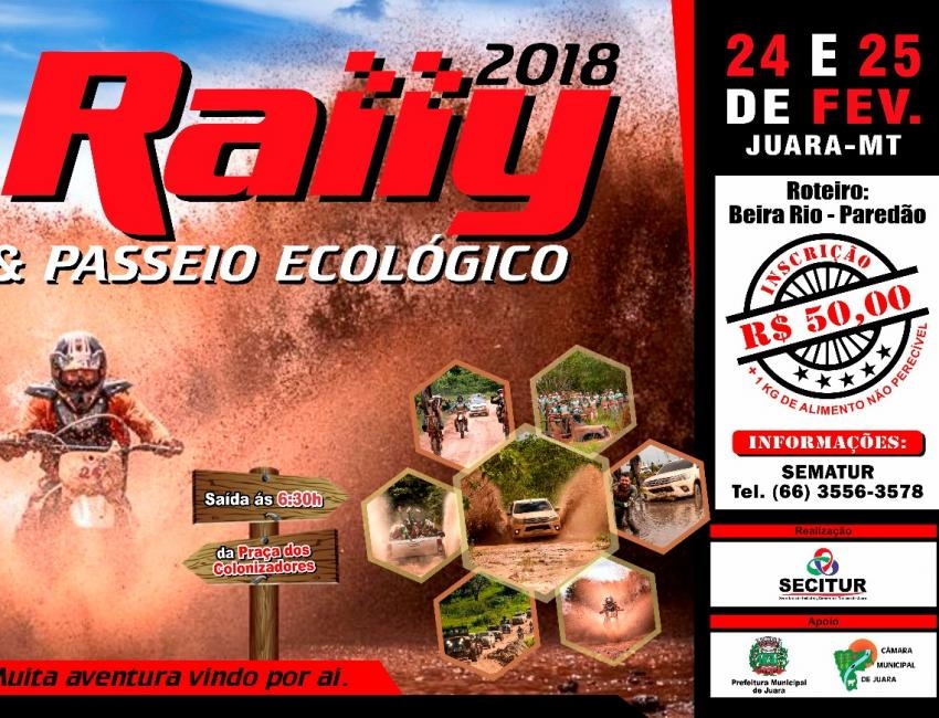 SECITUR define o roteiro do Rally & Passeio Ecolgico 2018 