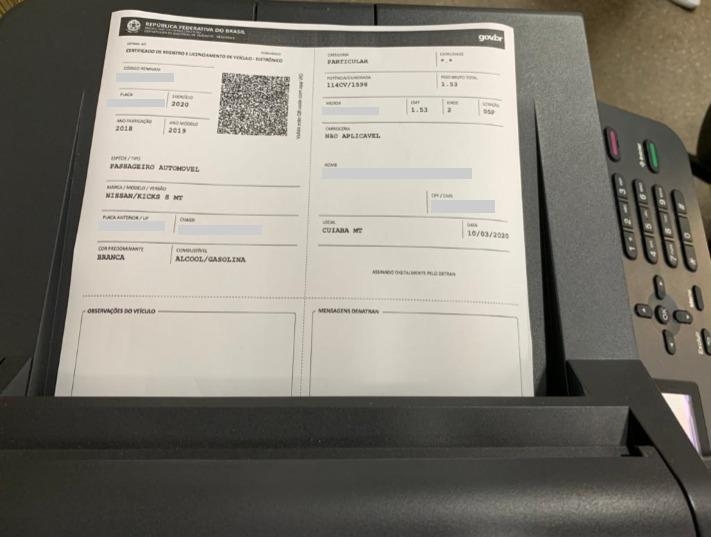 Licenciamento de ve�culo pode ser impresso em papel A4