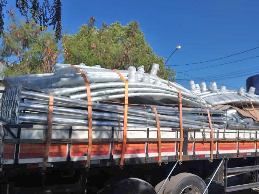 Prefeitura de Juara come�a a substitui��o de todas as lumin�rias das avenidas atendidas com ilumina��o de superpostes.