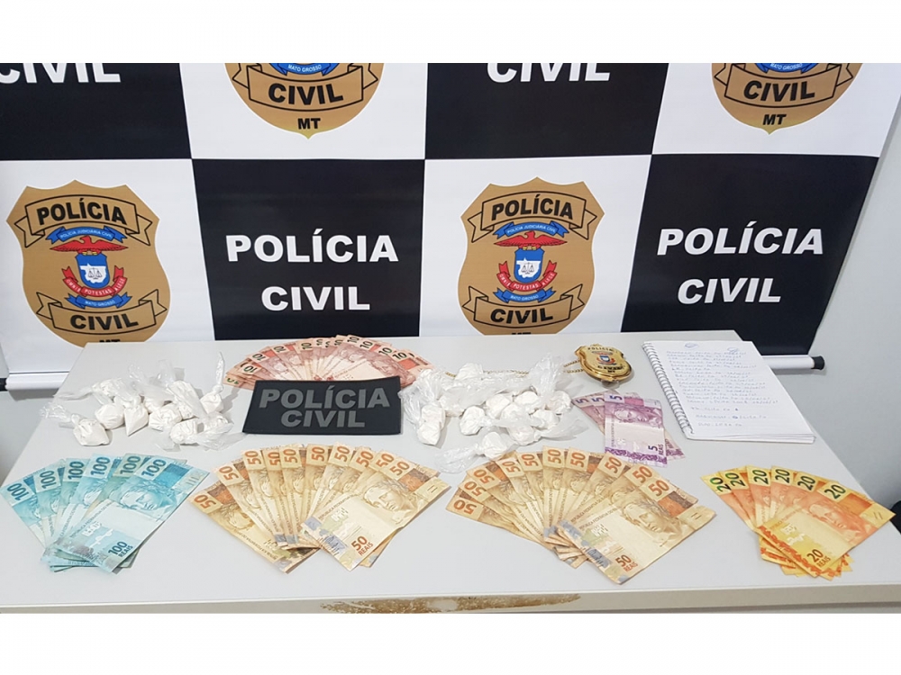 Pol�cia Civil de Juara prende traficante com drogas, dinheiro e cestas b�sicas 