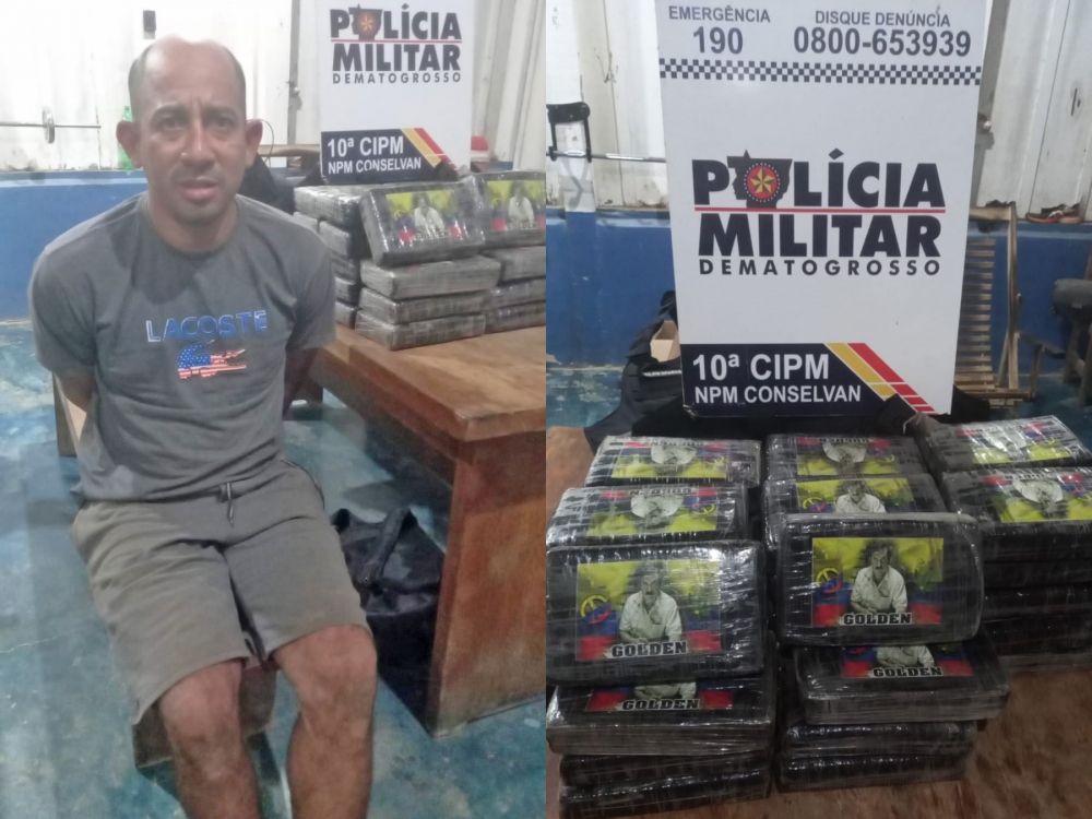 PM prende traficante que veio de Rondnia trazer drogas para Conselvan, no municpio de Aripuan.