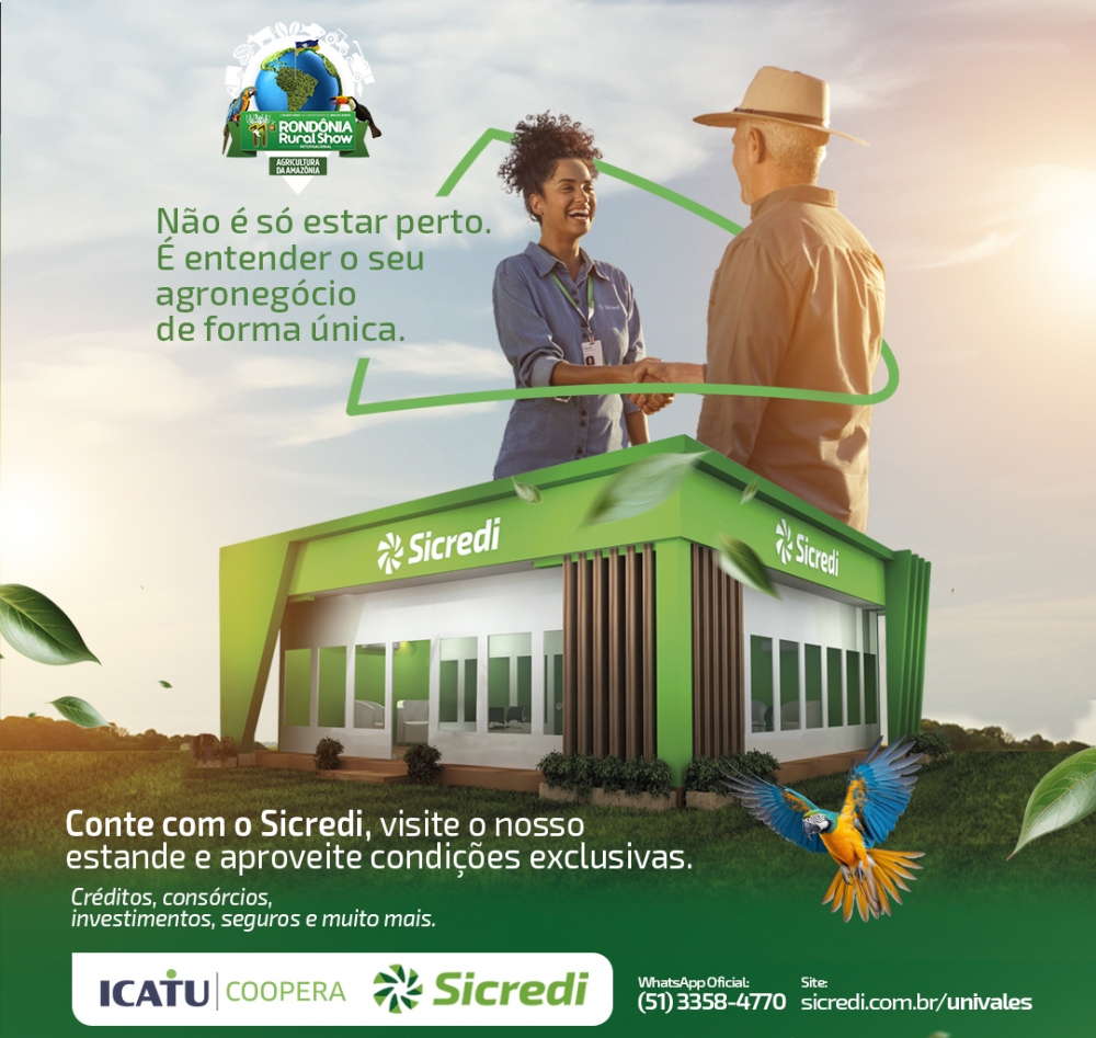 Sicredi estar na Rondnia Rural Show 2024 com condies especiais para os associados agro. 